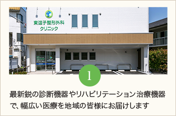 最新鋭の診断機器やリハビリテーション治療機器で、幅広い医療を地域の皆様にお届けします。